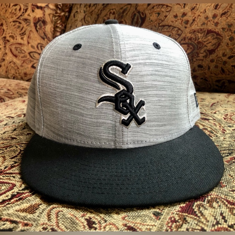 Chicago White Sox Hat New Era 59Fifty 7 3/8 Slate Gray Fitted Flat Brim MLB